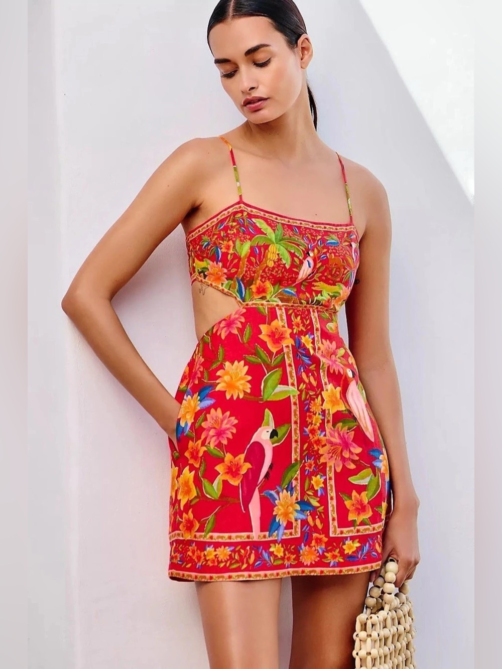 Farm Rio x Anthropologie Cutout Mini Dress